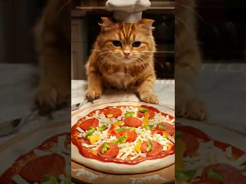 My Cat Made Me Pizza for Dinner! 😻🍕 | Cutest Chef Ever