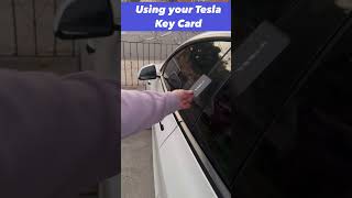 Using Tesla Key Card to unlock/lock the car.