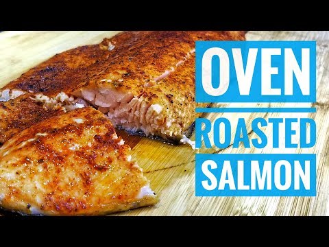How to cook Salmon in the oven | CRISPY SKIN Oven ROASTED salmon