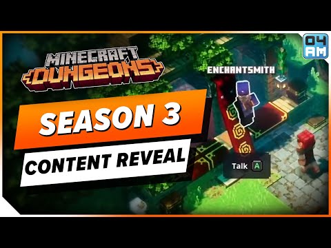 04AM - Minecraft Dungeons NEW Season 3 Features - Enchantsmith, Tower & Free Mission Reveal
