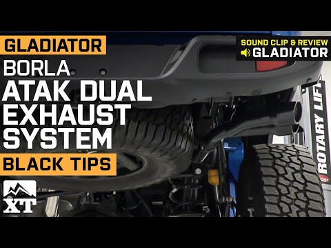Jeep Gladiator JT Borla ATAK Dual Exhaust System with Ceramic Black Tips Review & Sound Clip