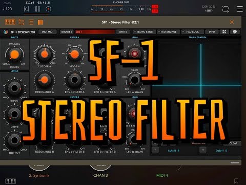 SF-1 Stereo Filter by Kai Aras - AUv3 Stereo Filter - Demo for the iPad