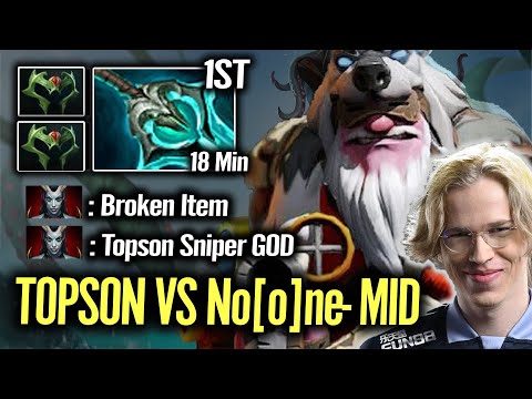 Topson Deleted No[o]ne- Mid in Ranked MMR Match - 1st Item Disperser Sniper Carry Dota 2