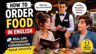 How to Order Food in English | Real-Life Restaurant Conversation | Speak English Naturally