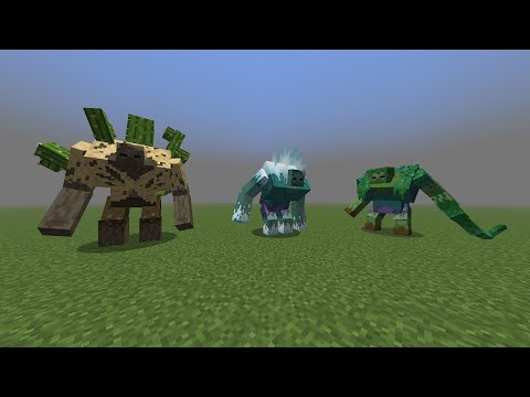 Mutant Jungle Zombie VS Mutant Frozen Zombie VS Mutant Husk | Minecraft Mutant More Mod Mob Battles