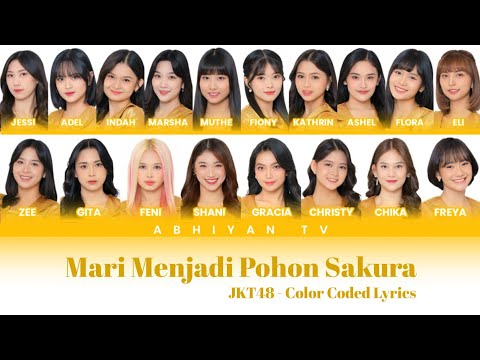 JKT48 - Mari Menjadi Pohon Sakura (Sakura no Ki ni Narou) | Color Coded Lyrics