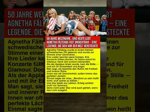 50 Jahre Ruhm… und dann Stille — das Schicksal von Agnetha Fältskog