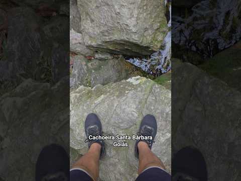 Cachoeira Santa Bárbara localizada no Engenho II do Quilombo Kalunga, em Cavalcante - Goiás