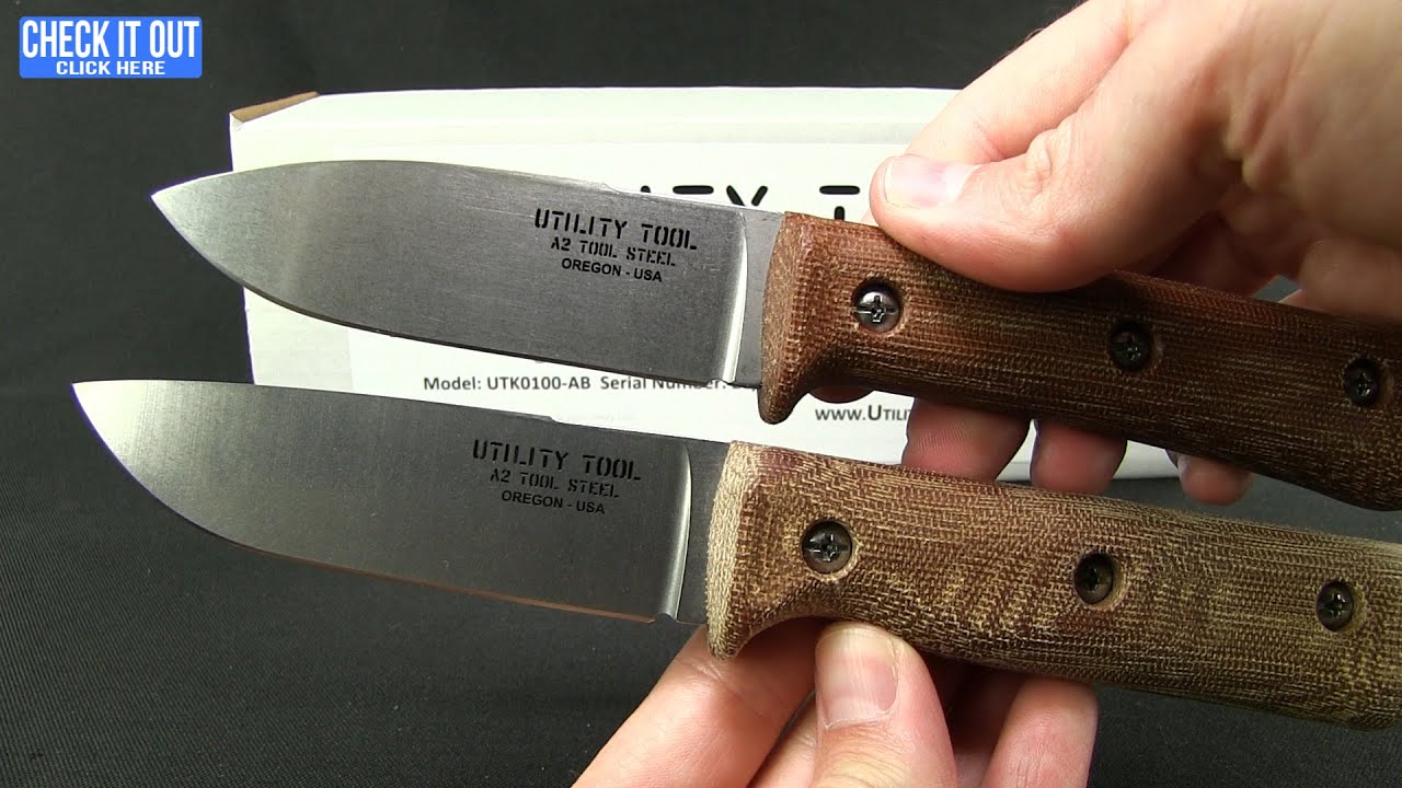 Utility Tool Knives Wilderness Knife No. 3 Black Micarta (4" Black) UTK0100-2014