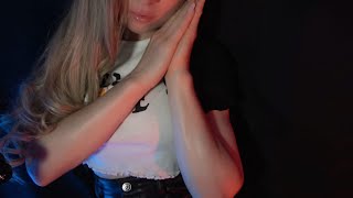 ASMR Peaches Whispers close up in different Languages, Hand Movements for Sleep
