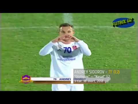 Superliga, 3-tur. Qizilqum – Nasaf 1:2. Andrey Sidorov goli (18.03.2018)
