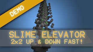 MorezysMinecraft: Minecraft 1.8 - 2x2 Slime Block Elevator! Super Fast Up & Down