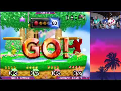 Sunset Blast - Gerson (1) & TavoMono (2) Vs. [L] Josh Brody (3) & Darkhorse (4) SSB64 Grand Finals