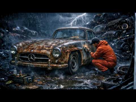 Thumbnail for ASMR Car Restoration | 1955 Mercedes 300SL Gullwing Full Rebuild From Abandoned to Showroom New by Mercedes-Benz 300, Sports car, Mercedes-Benz, Car