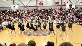 Central High Cheerleaders dance at pep rally