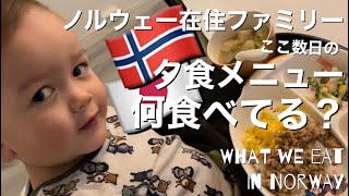 【北欧生活】ノルウェー在住家族、夕食何食べてる〜？｜数日間の夕食公開｜バイリンガルキッズ｜2歳の日本語レベル