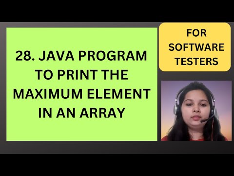 28 Java Program To Print The Largest Element In An Array Java Interview Questions