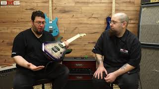 Video thumbnail for Charvel Pro Mod DK24 HH HT M QM Purple Phaze Overview by Beau Monde Guitars