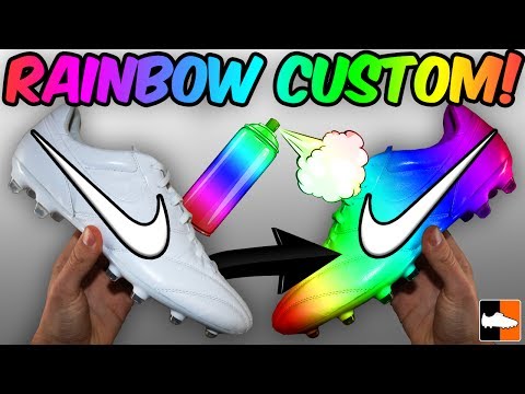 Unbelievable Rainbow Boots!! How To Customise Your Soccer Cleats! Video