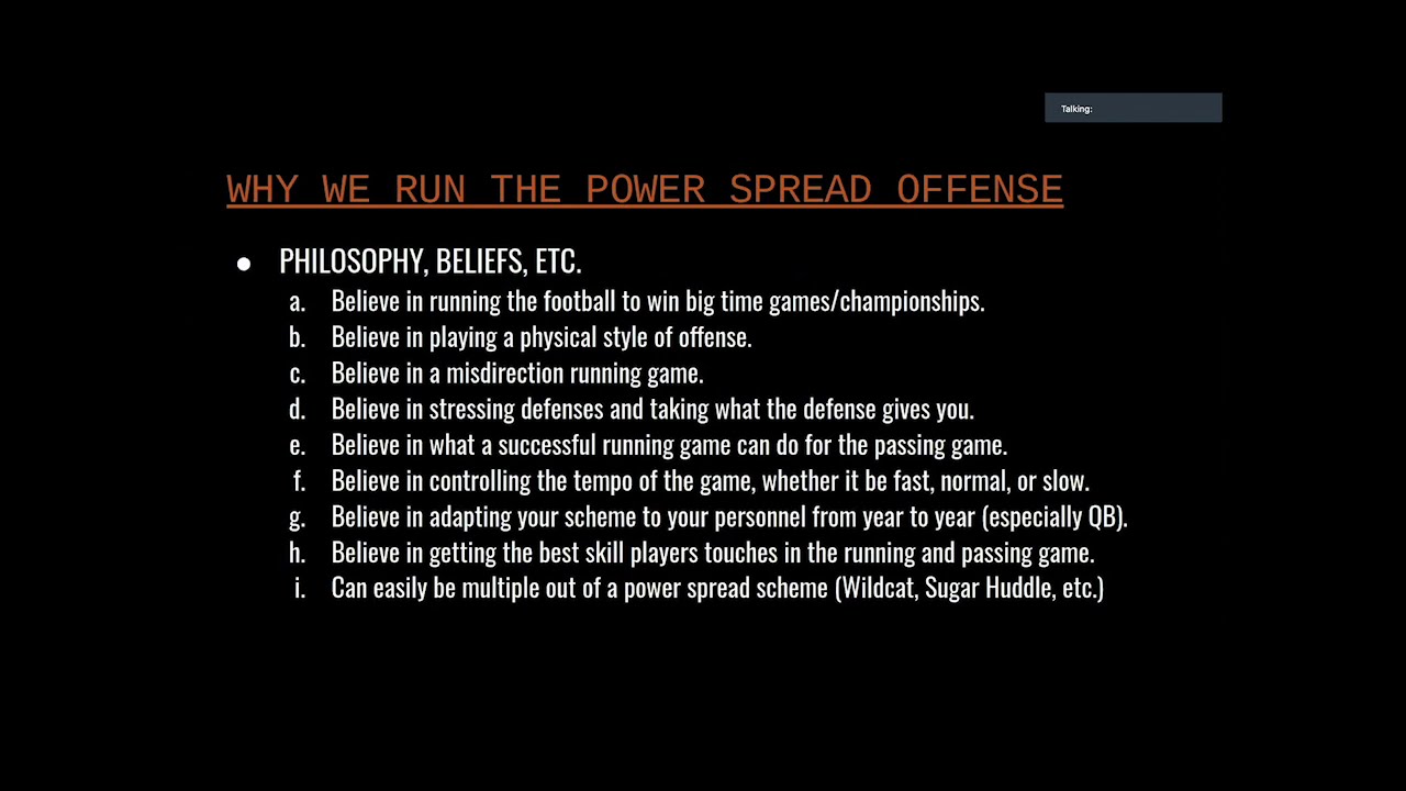 Structuring A Power Spread Offense - Cameron Cox - Refugio HS (TX)