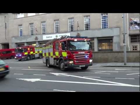 *AIRHORN* Nottinghamshire Fire & Rescue - Double Turnout From Central With Loud Horns Video
