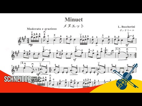 Minuet, L. Boccherini | Suzuki Book 2 | Violin Sheet Music [ Partitura para Violino ]