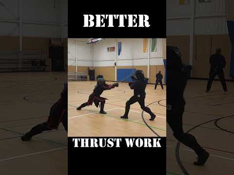 Bad, Better, BEST! Longsword Combat: Thrust Work #sword #HEMA #Shorts