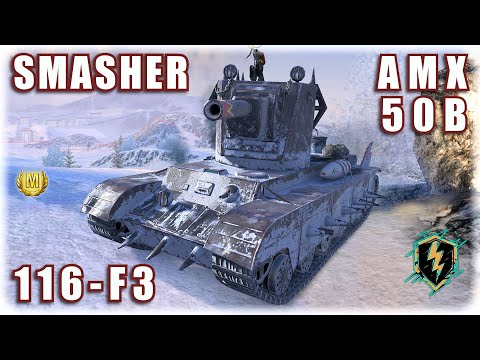 SMASHER ⌖ 116-F3 ⌖ AMX 50 B | World of Tanks Blitz Replays