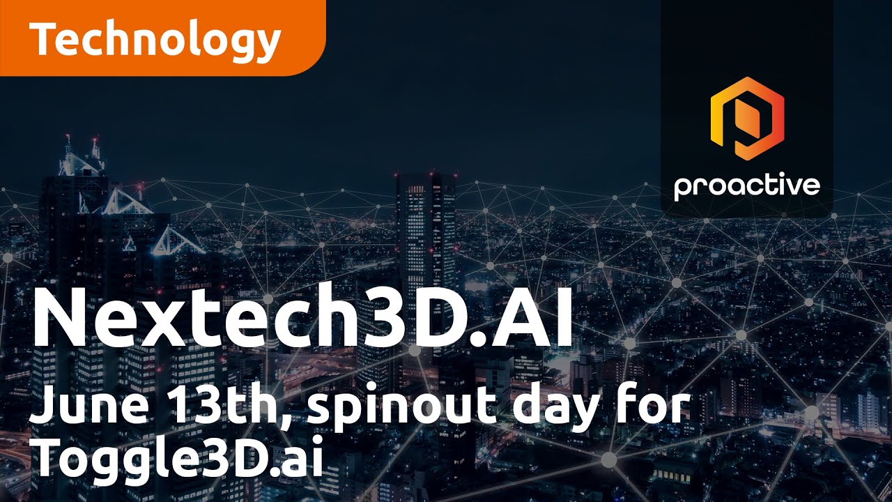 Nextech3D.AI announces June 13th as spinout day for Toggle3D.ai