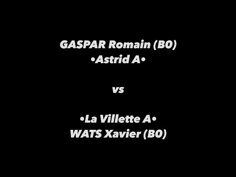 Tennis de Table ·1ère Nationale· ASTRID A vs LA VILLETTE A - GASPAR Romain (B0) vs WATS Xavier (B0)