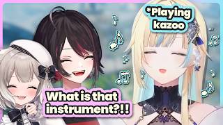 Ema Pulls Out a Kazoo While Niu Plays Harmonica & Talks About Instruments [ VSPO | EN SUB ]