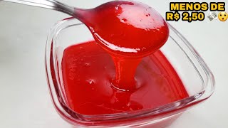 COM SUCO EM PÓ 😲 | CALDA de MORANGO | ESPECIAL PARA COBERTURAS de VÁRIAS RECEITAS| SUPER ECONÔMICA 💸