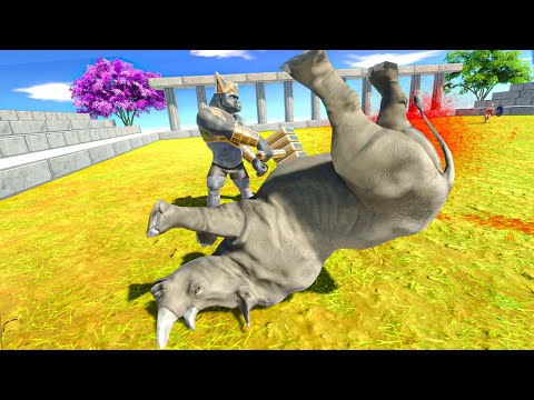 2v1 SUPER BATTLE MUTANT PRIMATES vs ANCIENT HUMANS + MAMMALS ARBS Animal Revolt Battle Simulator