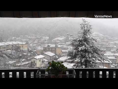 La neve del 15 aprile sulla Provincia di Varese