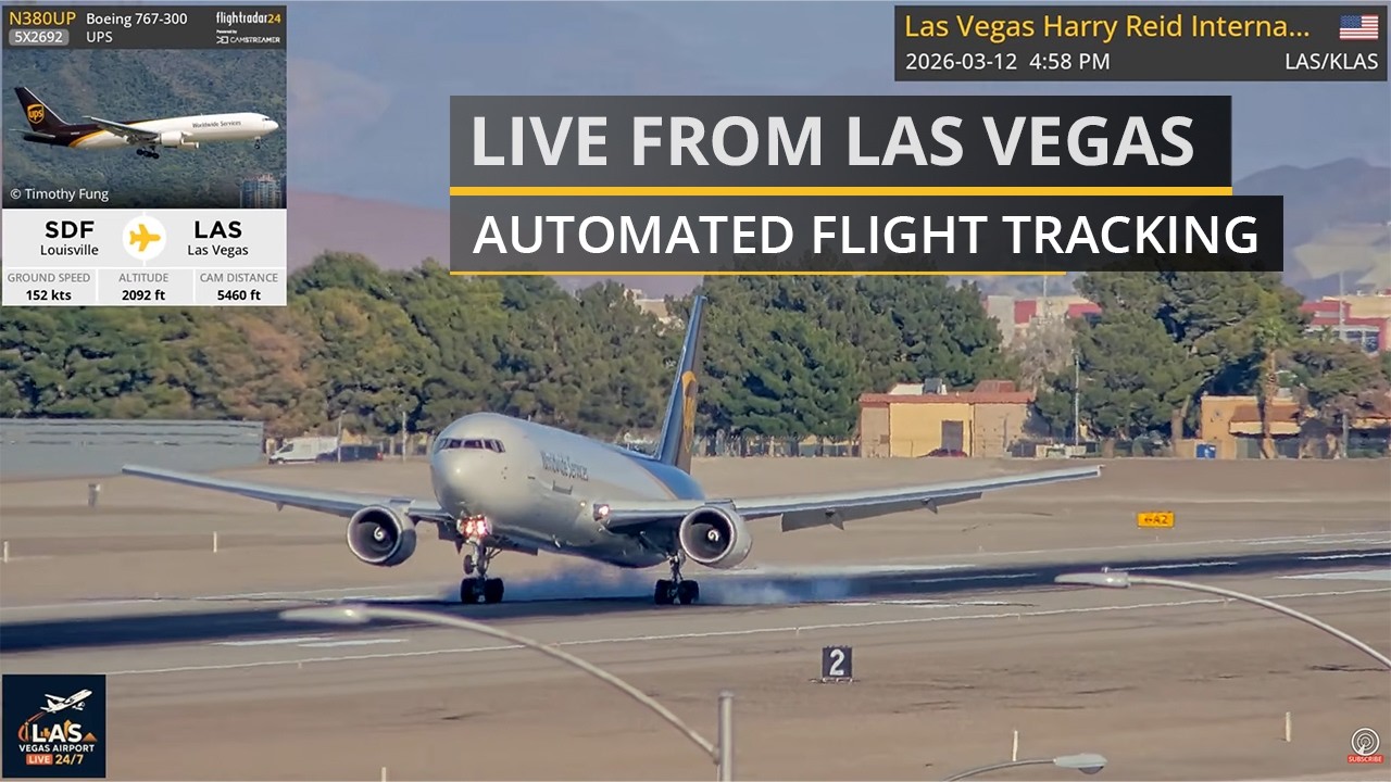 LAS Vegas Airport LIVE 24/7 with views of 26R & 26L
