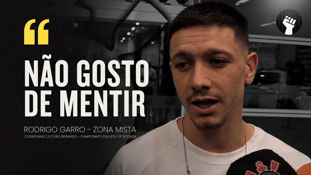 GARRO DESABAFA SOBRE A PERDA DA CAMISA 10 NO CORINTHIANS