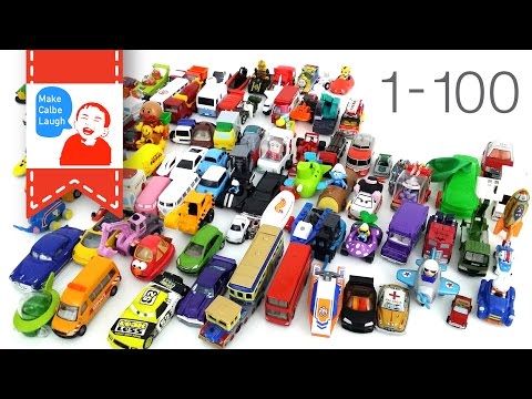 learn to count numbers 1 to 100 for kids with street vehicles tomica