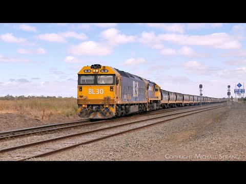 7732V Pacific National Grain Train Departs Gheringhap Loop (21/11/2023)- PoathTV Australian Railway