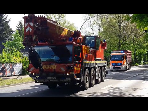 [Großbrand in Wedel] 32 Kran+ WLF-E mit AB-Kran Technik- und Umweltschutzwache Feuerwehr Hamburg F32