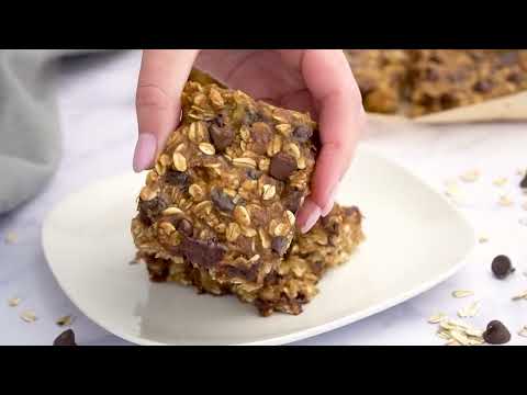 4 ingredient Banana Oatmeal Bars