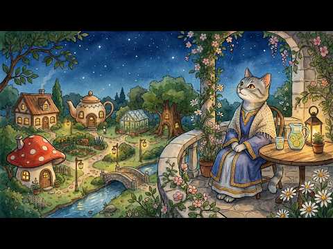 Drift Off While the Village Sleeps Under the Stars 🌙 | Gentle Storybook Cottagecore Music for Sleep