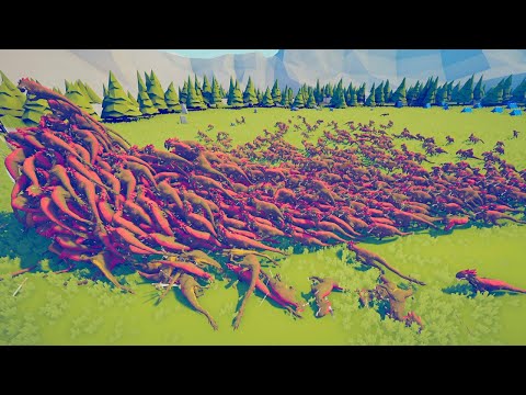 SWORD CASTER GOD vs 1000x RAPTORS - Totally Accurate Battle Simulator TABS
