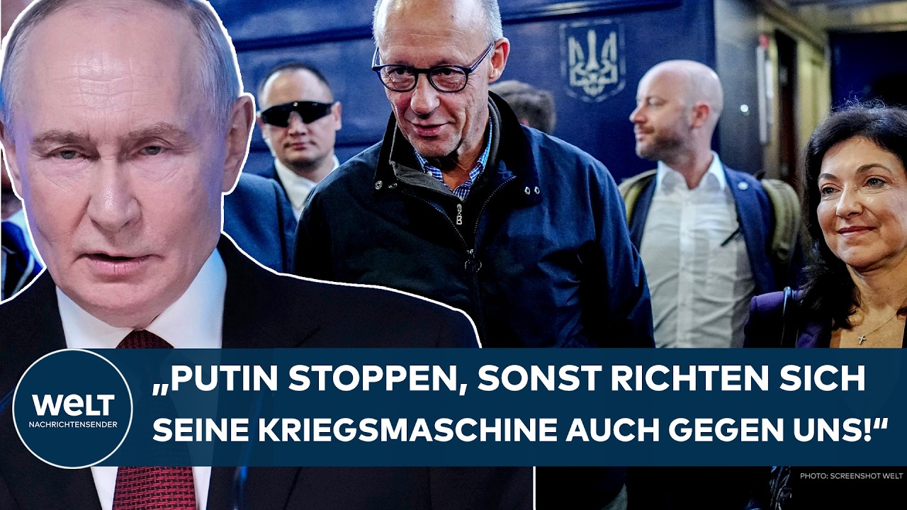 MERZ IN KIEW: Warnung vor Putin! "Putin stoppen, sonst wird sich Kriegsmaschine gegen uns richten"