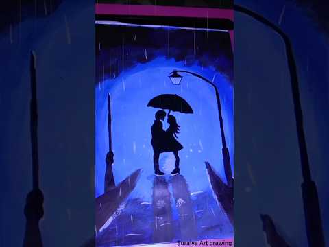 💕Barsat ki dhun 🌧️💦🥰#suraiya art drawing 🎨🖌️#Song #love #painting ❤️👩‍❤️‍👨