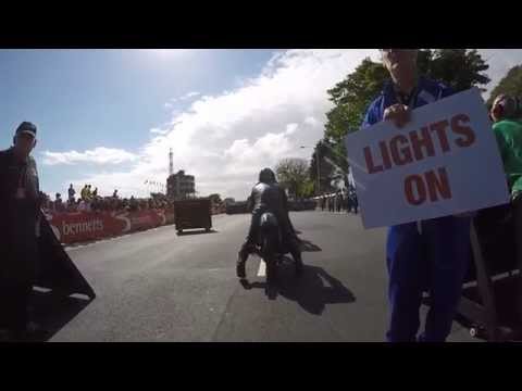2015 Isle of Man 500 Senior Classic TT Manx Norton onboard.