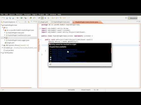Java Bukkit Plugin Tutorial Command Toggles Exploding Arrows Part 02