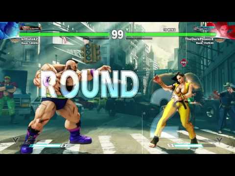 SFV Ranked Match Kitfistok2 (Zangief) Vs. Spiral Phoenix (Laura) 03-23-16