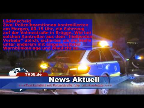 Taxi kollidiert mit Polizeiwagen   mehrere Verletzte