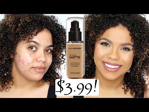 LA Colors Truly Matte Foundation Review (Oily Skin) samantha jane Video