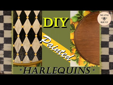 🖌🎨🖌Whimsy Mackenzie Childs Inspired Painted Harlequins | DIY Spring Decor | *NEW* Thrifted Decor